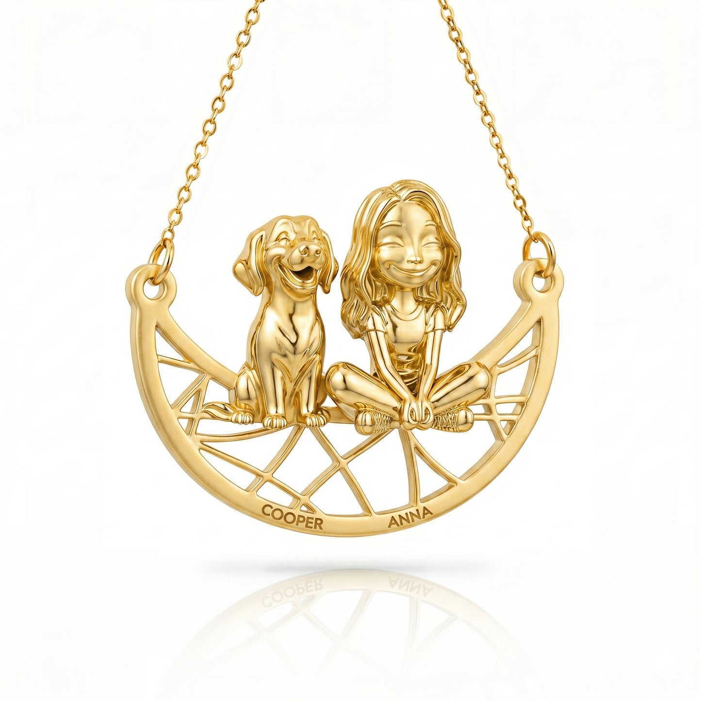 Soulyshine Golden Retriever Signature - Personalized Companion Handcrafted Necklace