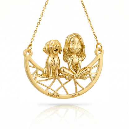 Soulyshine Golden Retriever Signature - Personalized Companion Handcrafted Necklace