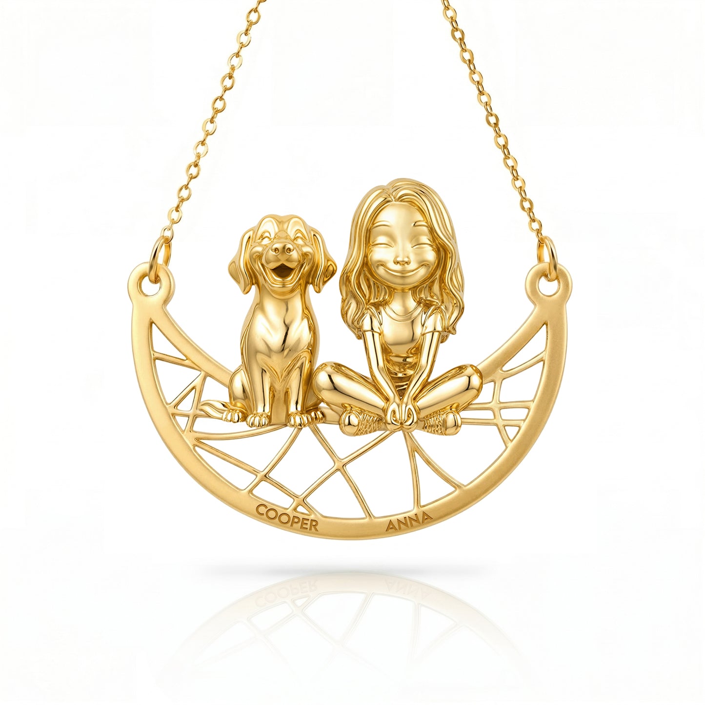 Soulyshine Golden Retriever Signature - Personalized Companion Handcrafted Necklace