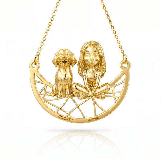 Soulyshine Golden Retriever Signature - Personalized Companion Handcrafted Necklace