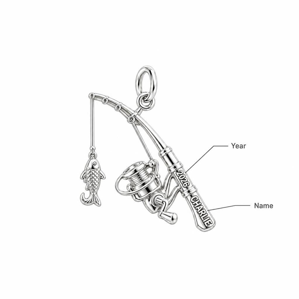 Gone Fishing Reel Charm Bracelet – Personalized Dad Gift – personalization guide