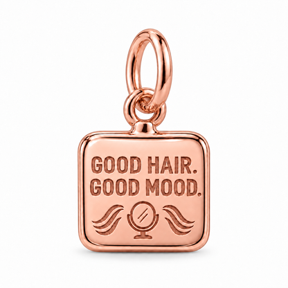 Good Hair. Good Mood. Dangle Charm | Rose Gold | sha256:84868bbeec8ddab4c9de244832d9a36ec3fc59f277f289b3be9dc4053ce88e3f