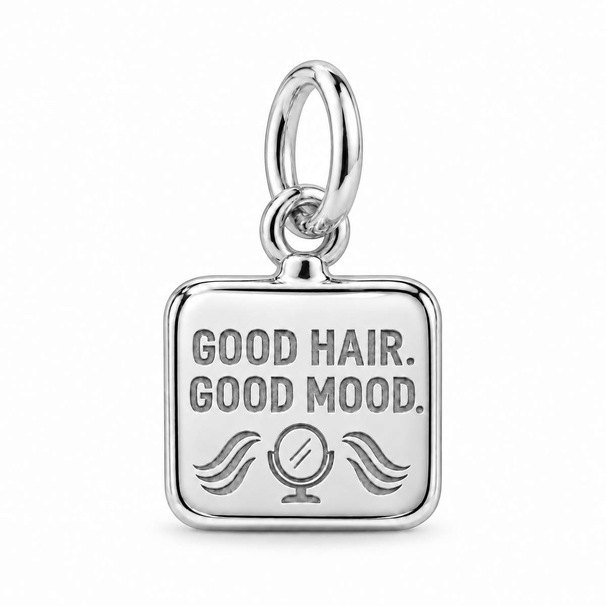 Good Hair. Good Mood. Dangle Charm | Silver | sha256:07a5c31d4c44c8cf62a95ba12cd4eb3f1f69f7b4b1c063d41576c47ef0ea23dc
