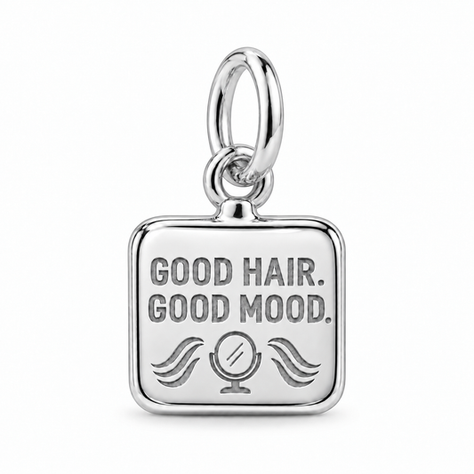 Good Hair. Good Mood. Dangle Charm | Silver | sha256:07a5c31d4c44c8cf62a95ba12cd4eb3f1f69f7b4b1c063d41576c47ef0ea23dc