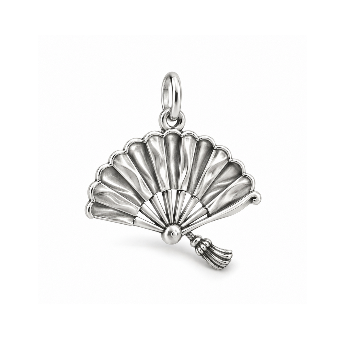 Graceful Dance Fan Charm — Silver | charm-topics-remaining-444-2026-09-14 | topic-237