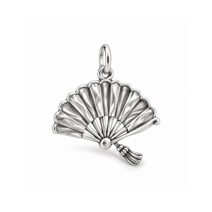 Graceful Dance Fan Charm — Silver | charm-topics-remaining-444-2026-09-14 | topic-237