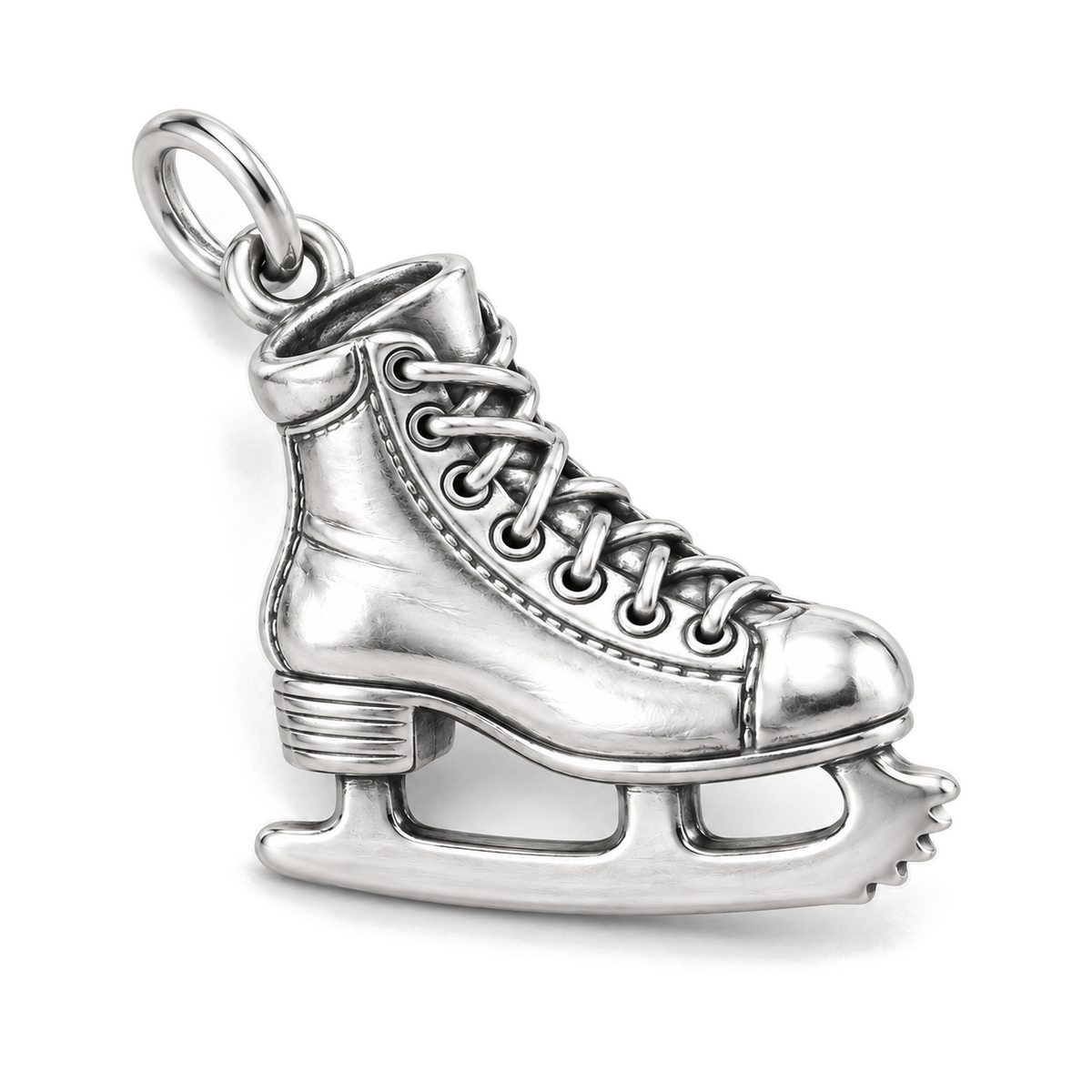 Graceful Glide Ice Skate Charm — Silver Super Macro | charm-topics-remaining-444-2026-09-14 | topic-344