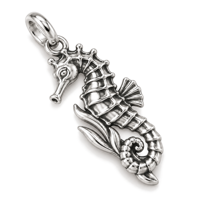 Graceful Seahorse Charm — Silver Super Macro | charm-topics-remaining-444-2026-09-14 | topic-119