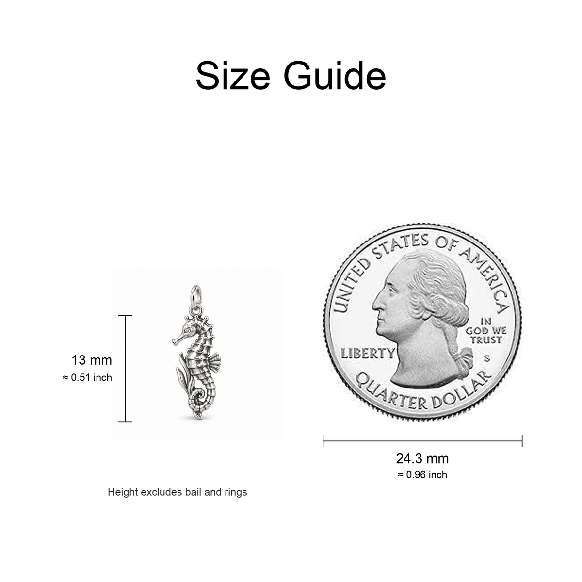 Graceful Seahorse Charm — Size Guide | charm-topics-remaining-444-2026-09-14 | topic-119