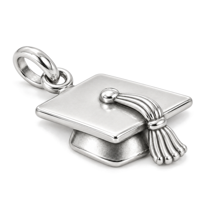 Graduation Cap Charm — Silver Super Macro | charm-topics-remaining-444-2026-09-14 | topic-399