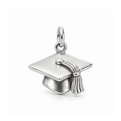Graduation Cap Charm — Silver | charm-topics-remaining-444-2026-09-14 | topic-399