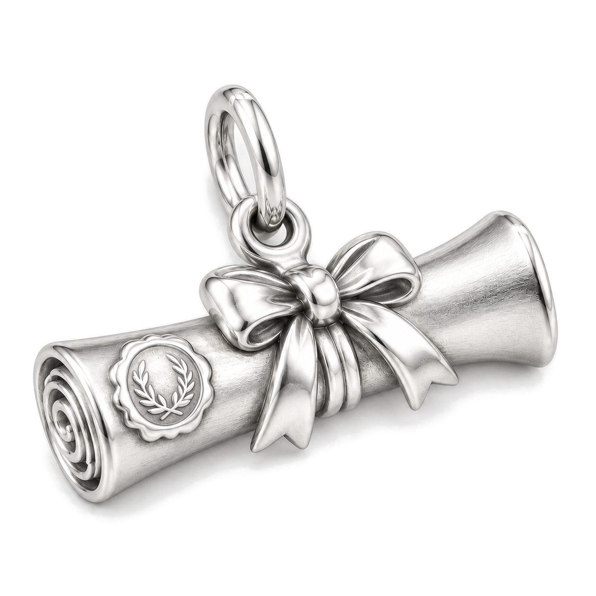 Graduation Diploma Charm — Silver Super Macro | charm-topics-remaining-444-2026-09-14 | topic-398
