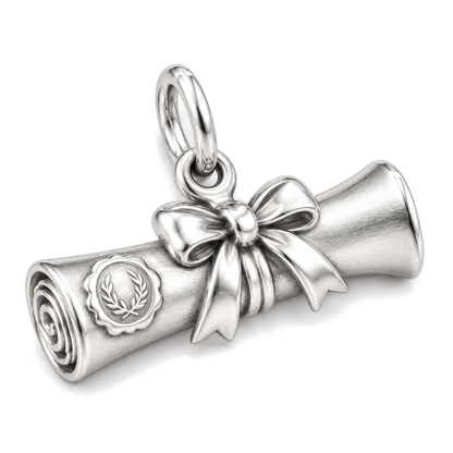 Graduation Diploma Charm — Silver Super Macro | charm-topics-remaining-444-2026-09-14 | topic-398