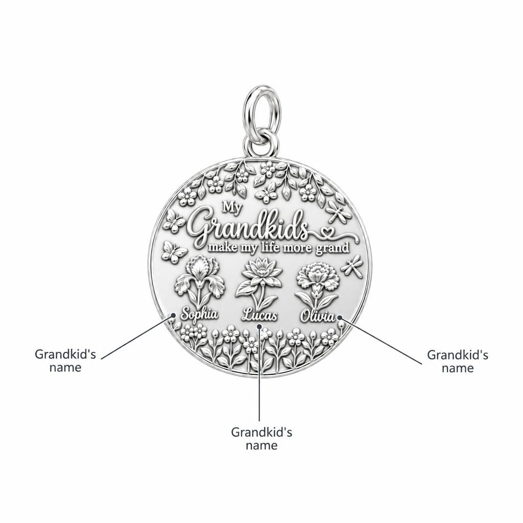 Grandkids Garden Charm Bracelet – Personalized Nana Gift – personalization guide