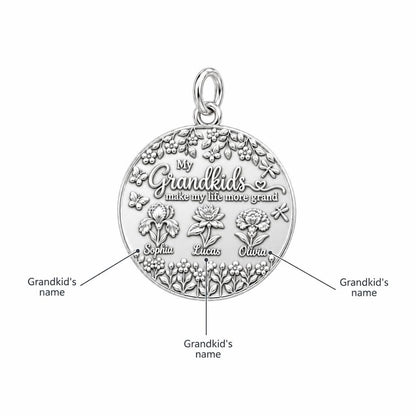Grandkids Garden Charm Bracelet – Personalized Nana Gift – personalization guide