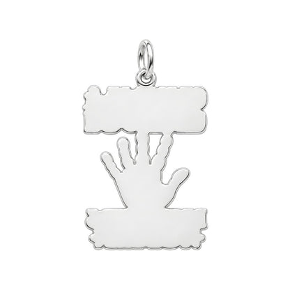 Grandma and Grandson Charm Bracelet – Personalized Nana Gift – back of the charm, engraving area