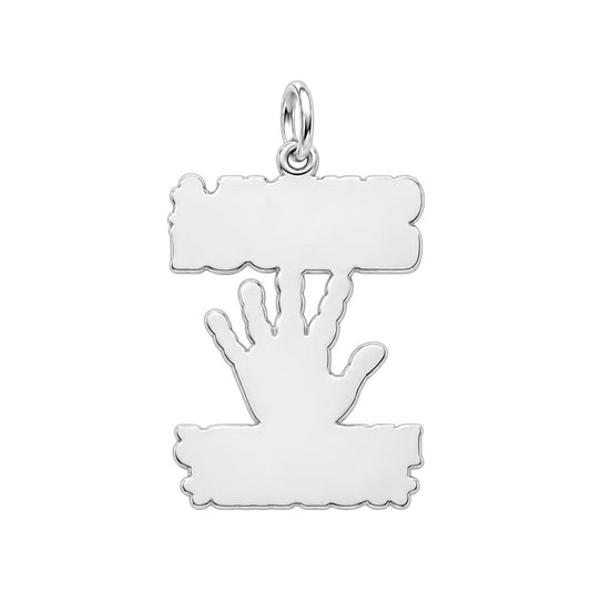Grandma and Grandson Charm Bracelet – Personalized Nana Gift – back of the charm, engraving area