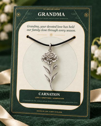 Grandma, Your Love Is the Root From Which Our Family Blooms — Flower Charm Bracelet Set