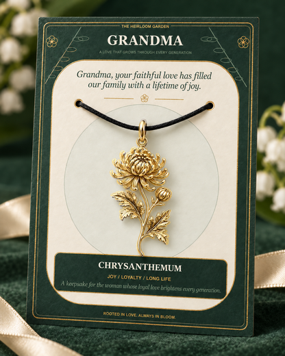 Grandma, Your Love Is the Root From Which Our Family Blooms — Flower Charm Bracelet Set