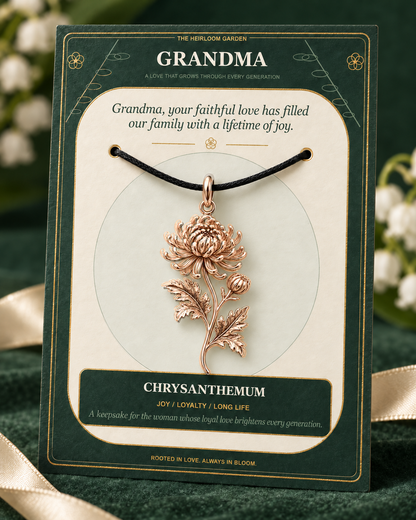 Grandma, Your Love Is the Root From Which Our Family Blooms — Flower Charm Bracelet Set