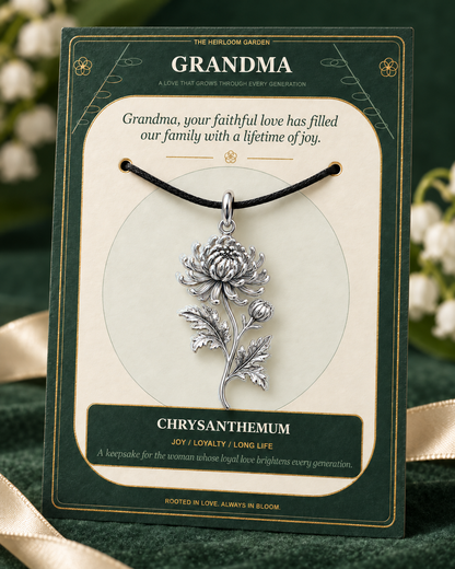 Grandma, Your Love Is the Root From Which Our Family Blooms — Flower Charm Bracelet Set