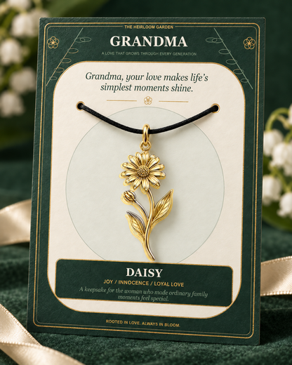Grandma, Your Love Is the Root From Which Our Family Blooms — Flower Charm Bracelet Set