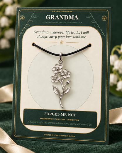 Grandma, Your Love Is the Root From Which Our Family Blooms — Flower Charm Bracelet Set