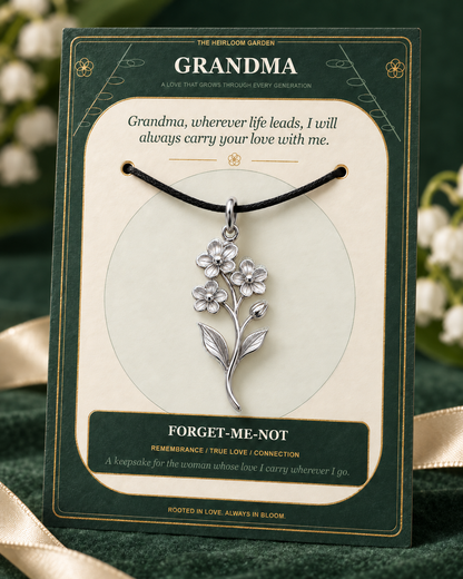 Grandma, Your Love Is the Root From Which Our Family Blooms — Flower Charm Bracelet Set
