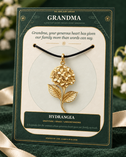 Grandma, Your Love Is the Root From Which Our Family Blooms — Flower Charm Bracelet Set
