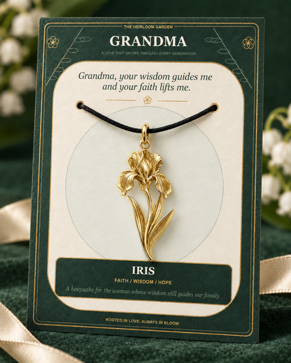 Grandma, Your Love Is the Root From Which Our Family Blooms — Flower Charm Bracelet Set