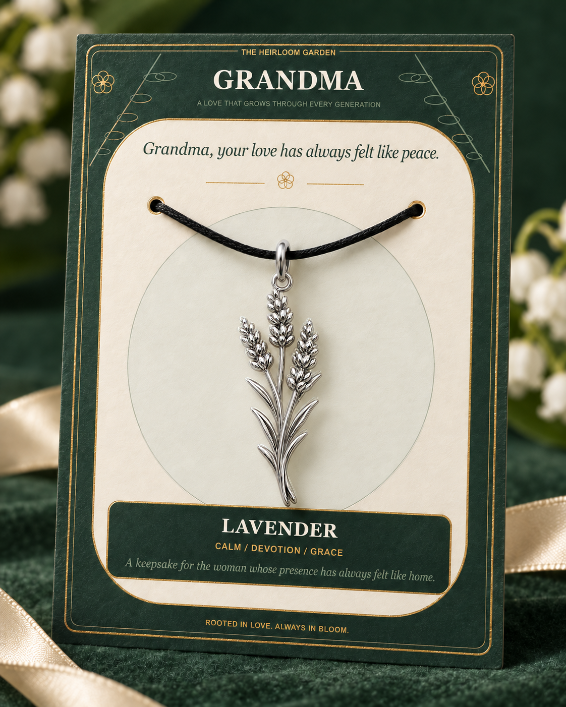 Grandma, Your Love Is the Root From Which Our Family Blooms — Flower Charm Bracelet Set