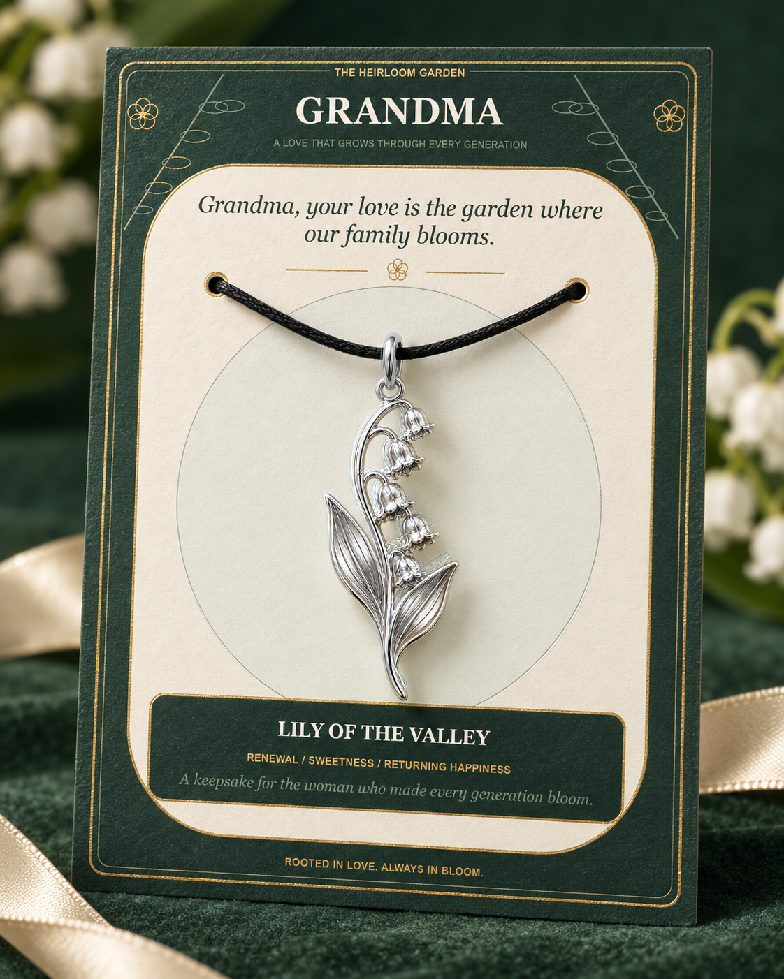 Grandma, Your Love Is the Root From Which Our Family Blooms — Flower Charm Bracelet Set