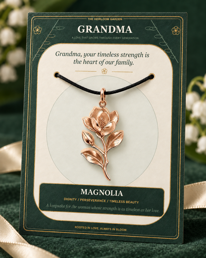 Grandma, Your Love Is the Root From Which Our Family Blooms — Flower Charm Bracelet Set