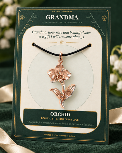 Grandma, Your Love Is the Root From Which Our Family Blooms — Flower Charm Bracelet Set