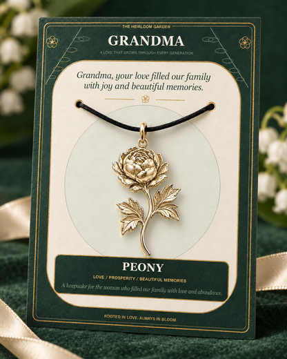 Grandma, Your Love Is the Root From Which Our Family Blooms — Flower Charm Bracelet Set