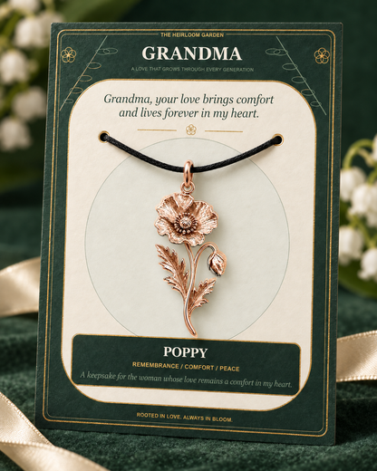 Grandma, Your Love Is the Root From Which Our Family Blooms — Flower Charm Bracelet Set