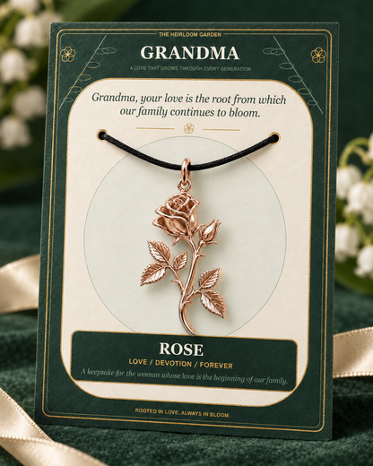 Grandma, Your Love Is the Root From Which Our Family Blooms — Flower Charm Bracelet Set