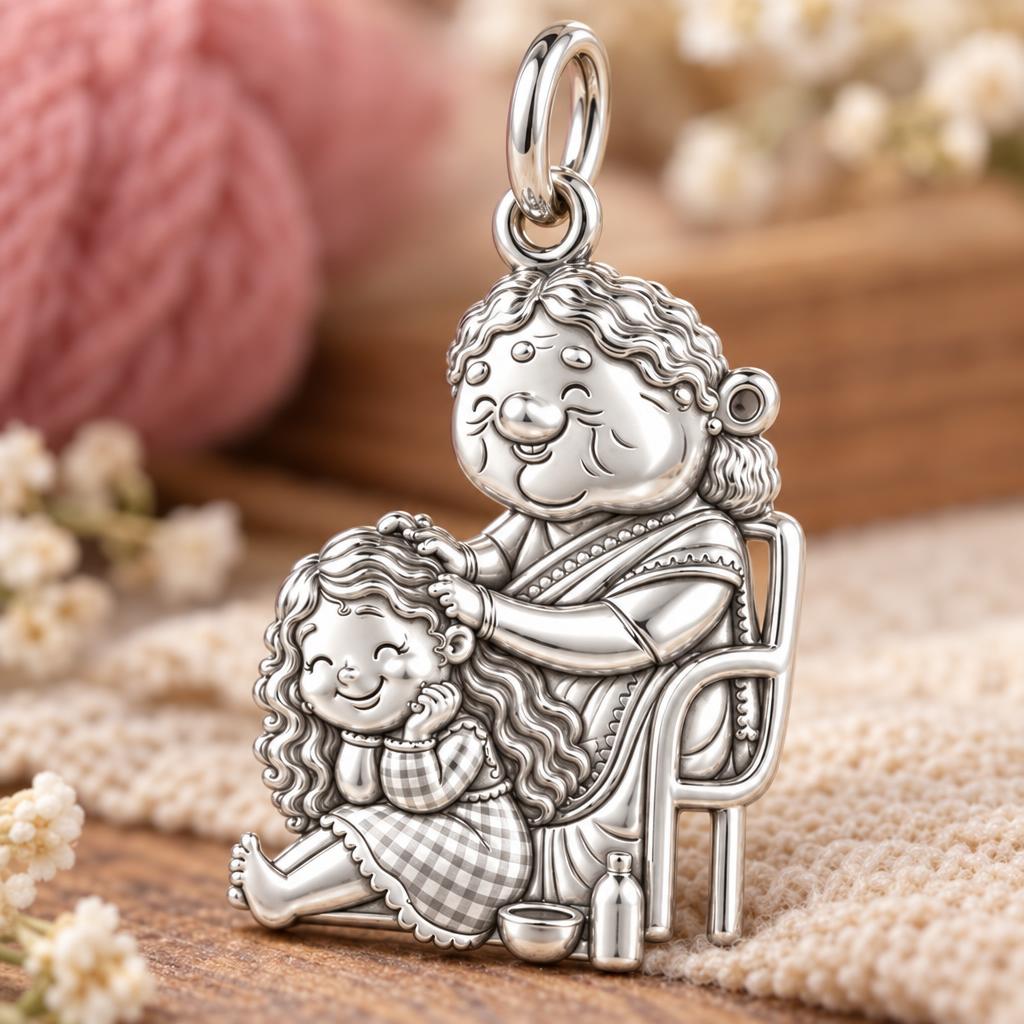 Grandma's Gentle Touch Charm and Polyester Cord Bracelet Set