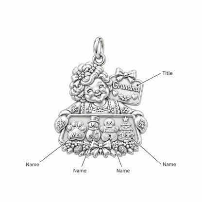 Grandma's Holiday Baking Charm Bracelet – Personalized Grandma Gift – personalization guide