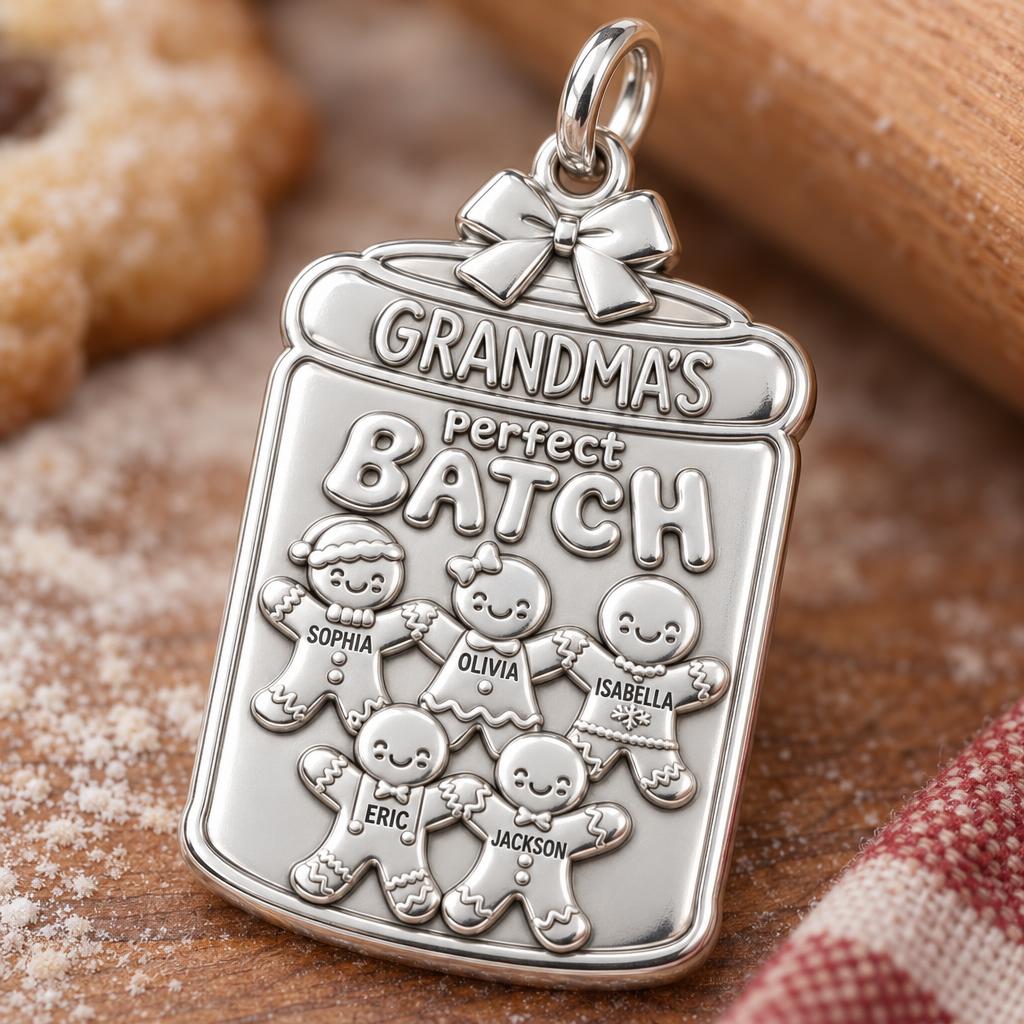 Grandma's Perfect Batch Charm Bracelet – Personalized Grandma Gift – macro detail of the charm