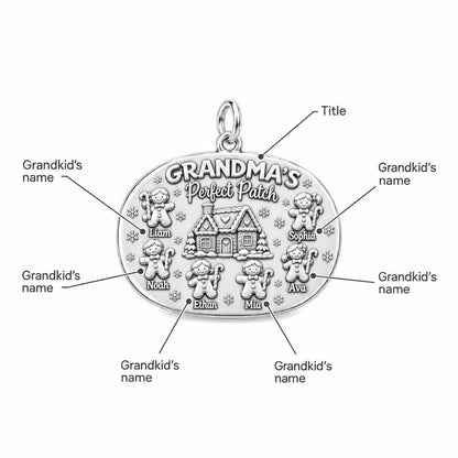 Grandma's Perfect Patch Charm Bracelet – Personalized Grandma Gift – personalization guide