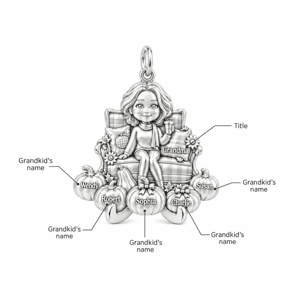 Grandma's Pumpkin Patch Charm Bracelet – Personalized Grandma Gift – personalization guide