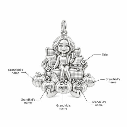 Grandma's Pumpkin Patch Charm Bracelet – Personalized Grandma Gift – personalization guide