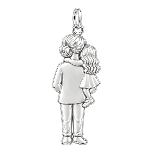 Grandma's Warm Embrace Charm Bracelet – Personalized Nana Gift – back of the charm, engraving area