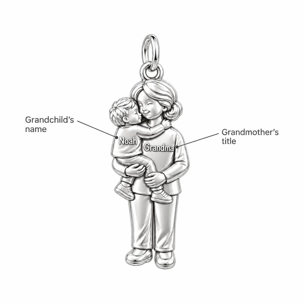 Grandma Sweet Hug Charm Bracelet – Personalized Nana Gift – personalization guide