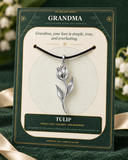 Grandma, Your Love Is the Root From Which Our Family Blooms — Flower Charm Bracelet Set