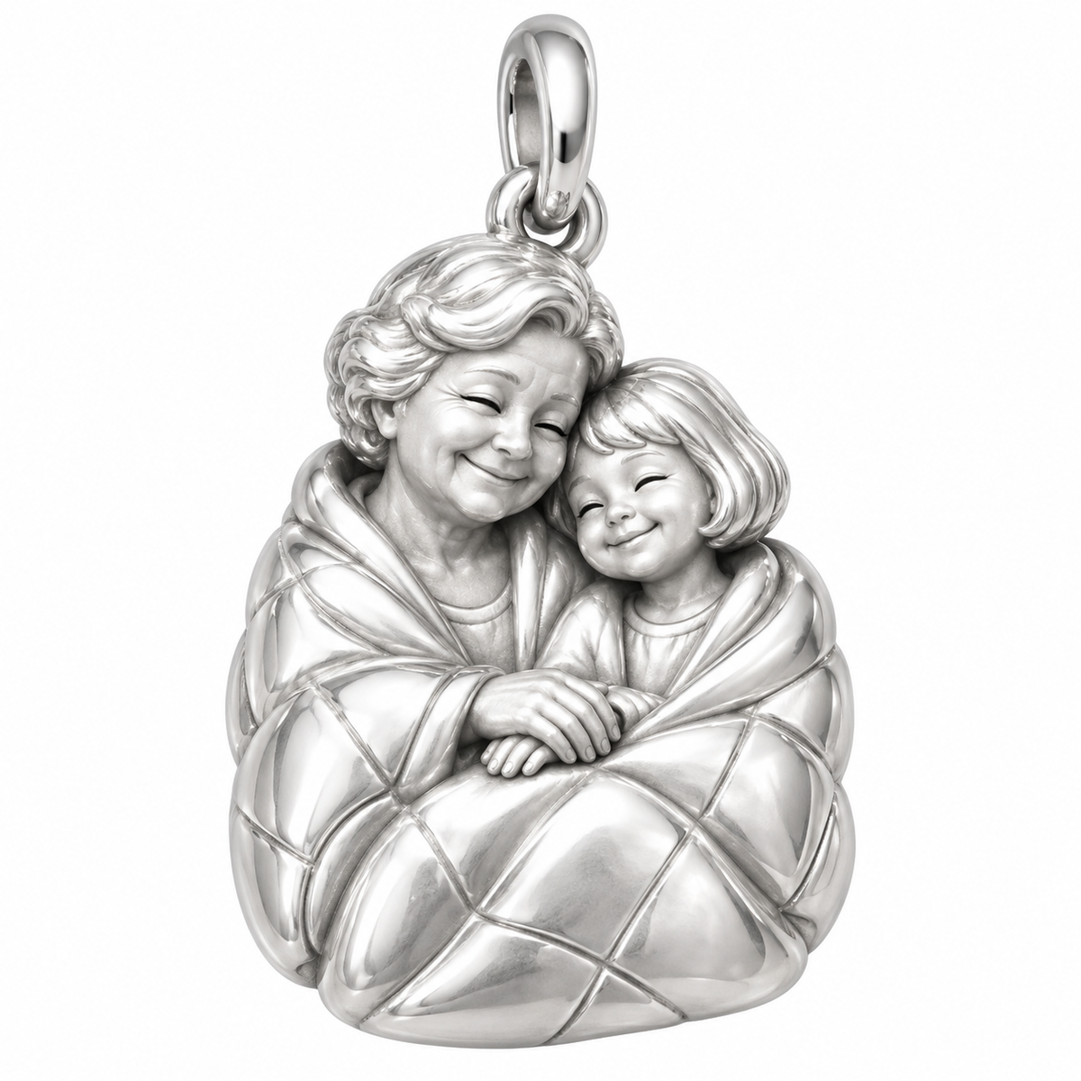 Grandma’s Cozy Blanket Charm — original silver charm