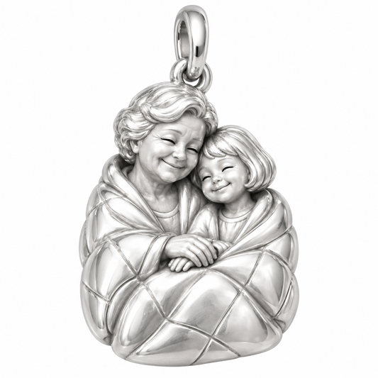 Grandma’s Cozy Blanket Charm — original silver charm