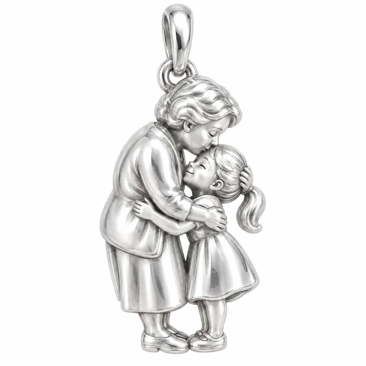 Grandma’s Forehead Kiss Charm — original silver charm