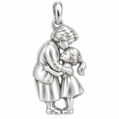 Grandma’s Forehead Kiss Charm — original silver charm